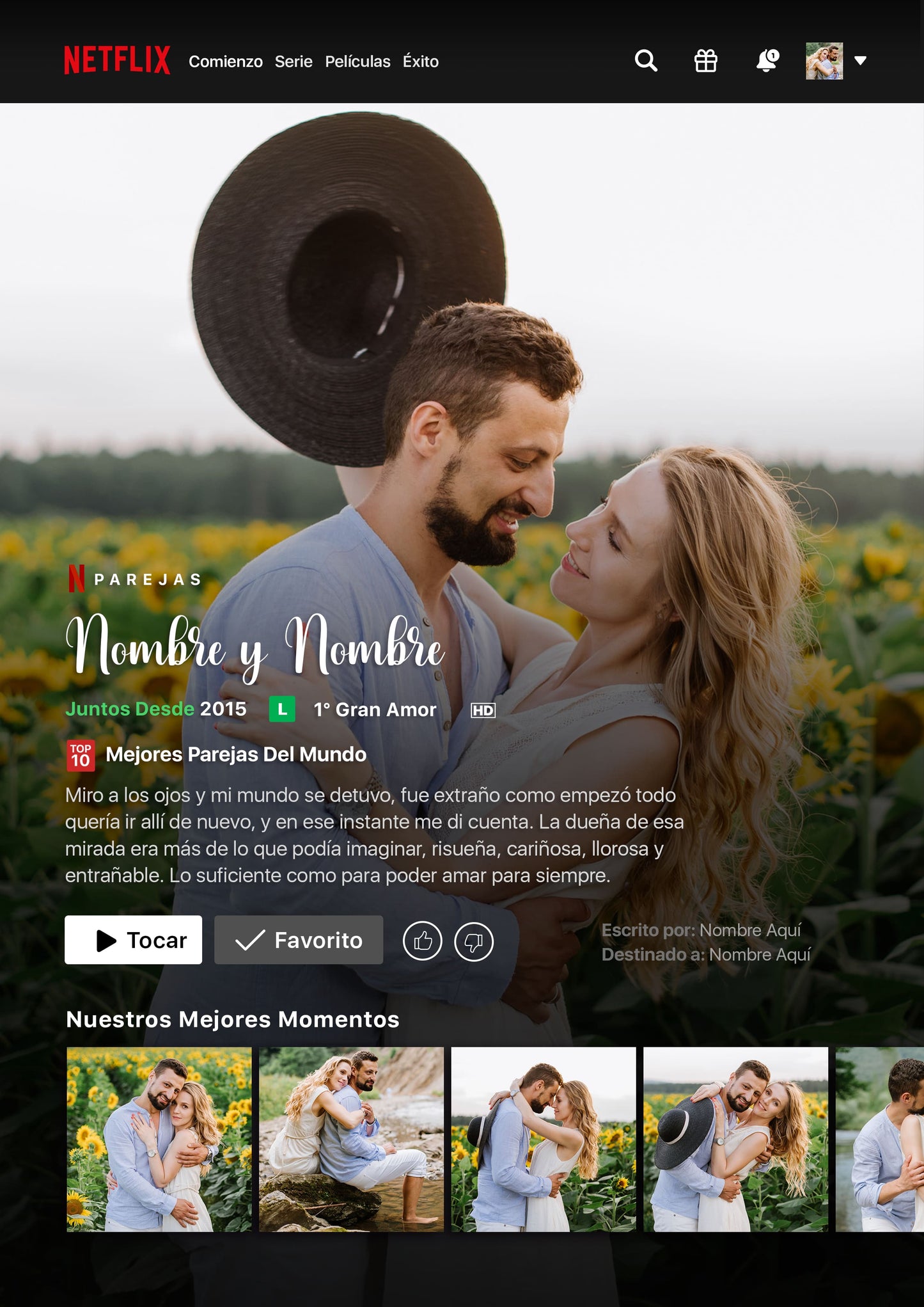 Cuadro Netflix – Nuestro Primer Amor