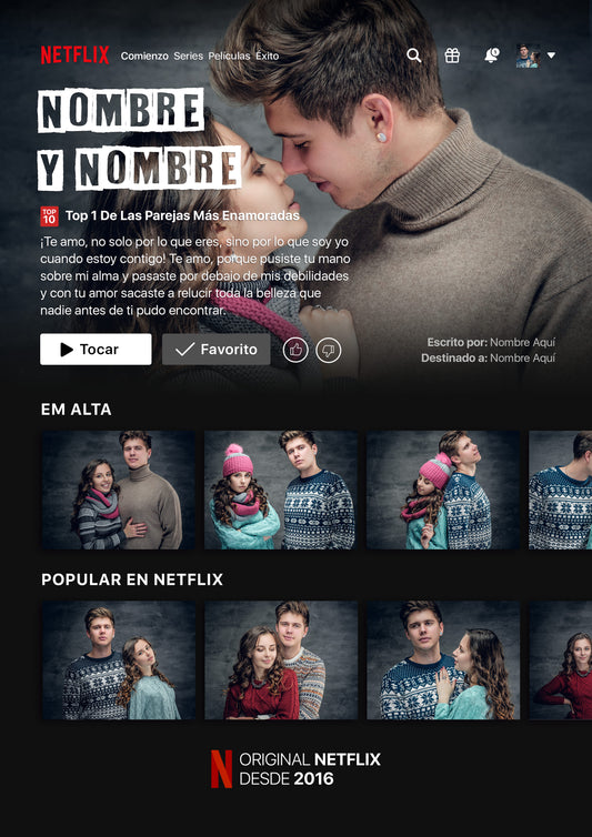 Cuadro Netflix – Nuestra Historia de Amor