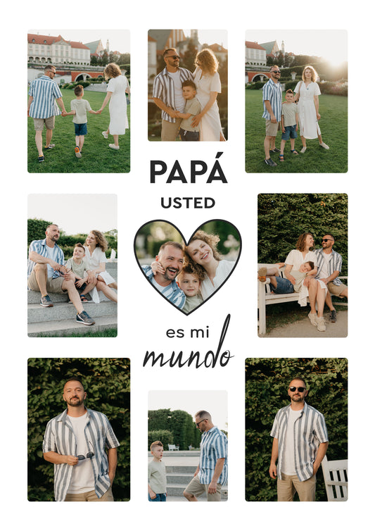 Cuadro Papá – Usted es Mi Mundo
